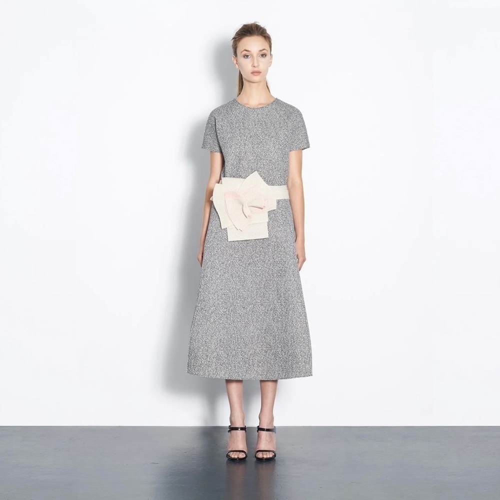 Maison Marie Saint Pierre Cochran Midi Skirt Size 4 (US 12/L) Tweed Scuba NWT